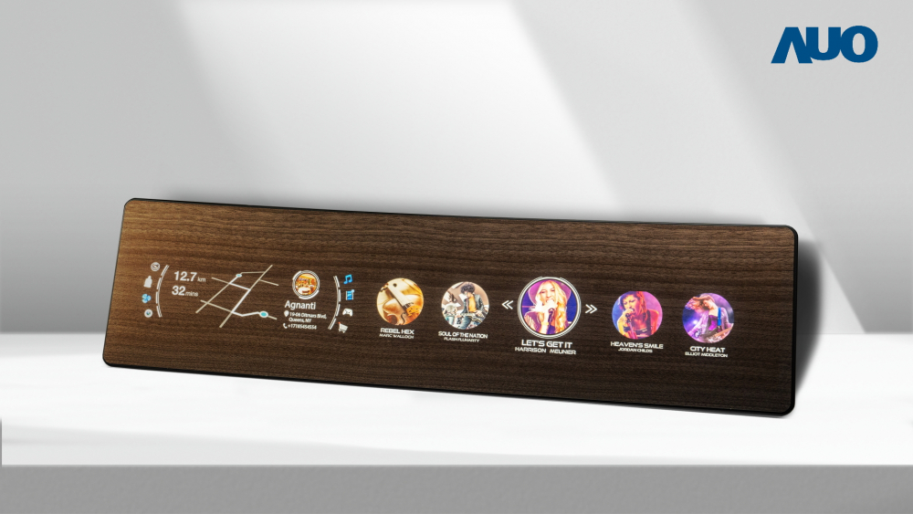 友達研發全球最高穿透度達80%的AmLED木紋顯示器，可於使用時呈現高亮度、清晰可見的資訊，並在不使用時回歸為單純的飾板，節能兼具美觀